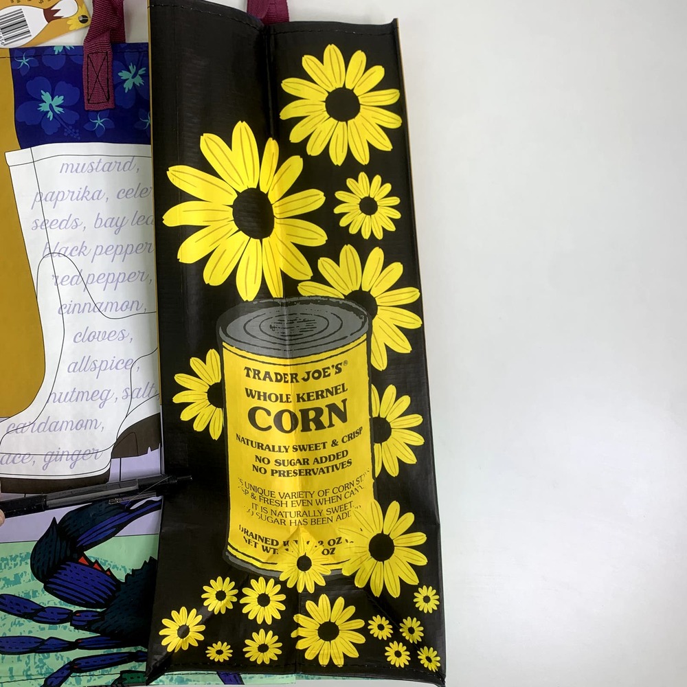 Trader Joe’s Maryland MD Tote Bag Reusable Shopper Horse Crab Oriole Flower Flag - Picture 3 of 5